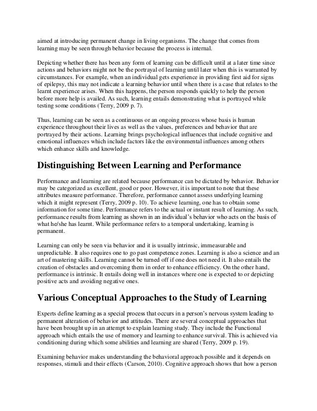 learning is the process of acquiring knowledge through experience which leads to an enduring change Cognitive theories view learning as involving the acquisition or reorganization of the cognitive structures through which human process and store information (good and brophy , 1990) cognitive is governed by an objective view of the nature of knowledge and what it means to know something the transition from behavioral instructional design . learning is the process of acquiring knowledge through experience which leads to an enduring change Cognitive theories view learning as involving the acquisition or reorganization of the cognitive structures through which human process and store information (good and brophy , 1990) cognitive is governed by an objective view of the nature of knowledge and what it means to know something the transition from behavioral instructional design .