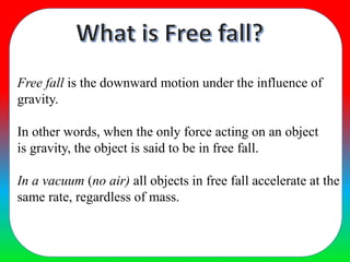 Free fall PPT Free fall PPT