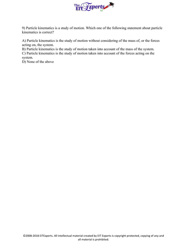 Free FE practice problems | PDF | Physics | Science