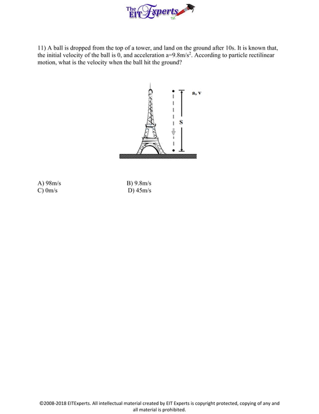 Free FE practice problems | PDF | Physics | Science