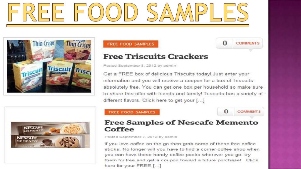 Free food samples