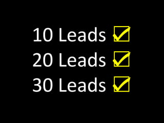 10 Leads ☑20 Leads ☑30 Leads ☑