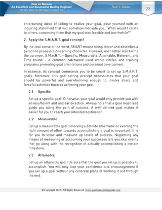 © Copyright 2016: All Rights Reserved. www.qualityengineersguide.com
22
 