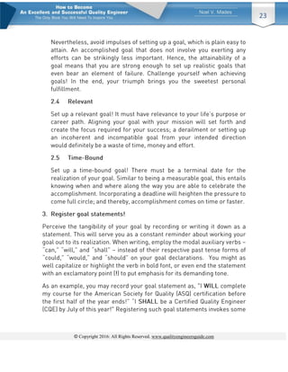 © Copyright 2016: All Rights Reserved. www.qualityengineersguide.com
23
 