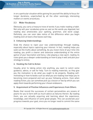 © Copyright 2016: All Rights Reserved. www.qualityengineersguide.com
32
 