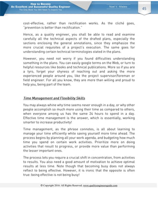 © Copyright 2016: All Rights Reserved. www.qualityengineersguide.com
45
 