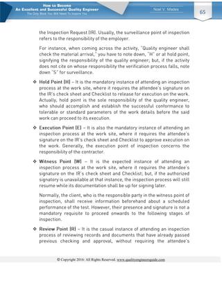 © Copyright 2016: All Rights Reserved. www.qualityengineersguide.com
65




 