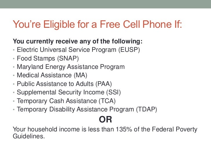 Is it possible to get a free cell phone with food stamps?