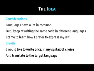 Sugar Presentation - YULHackers March 2009