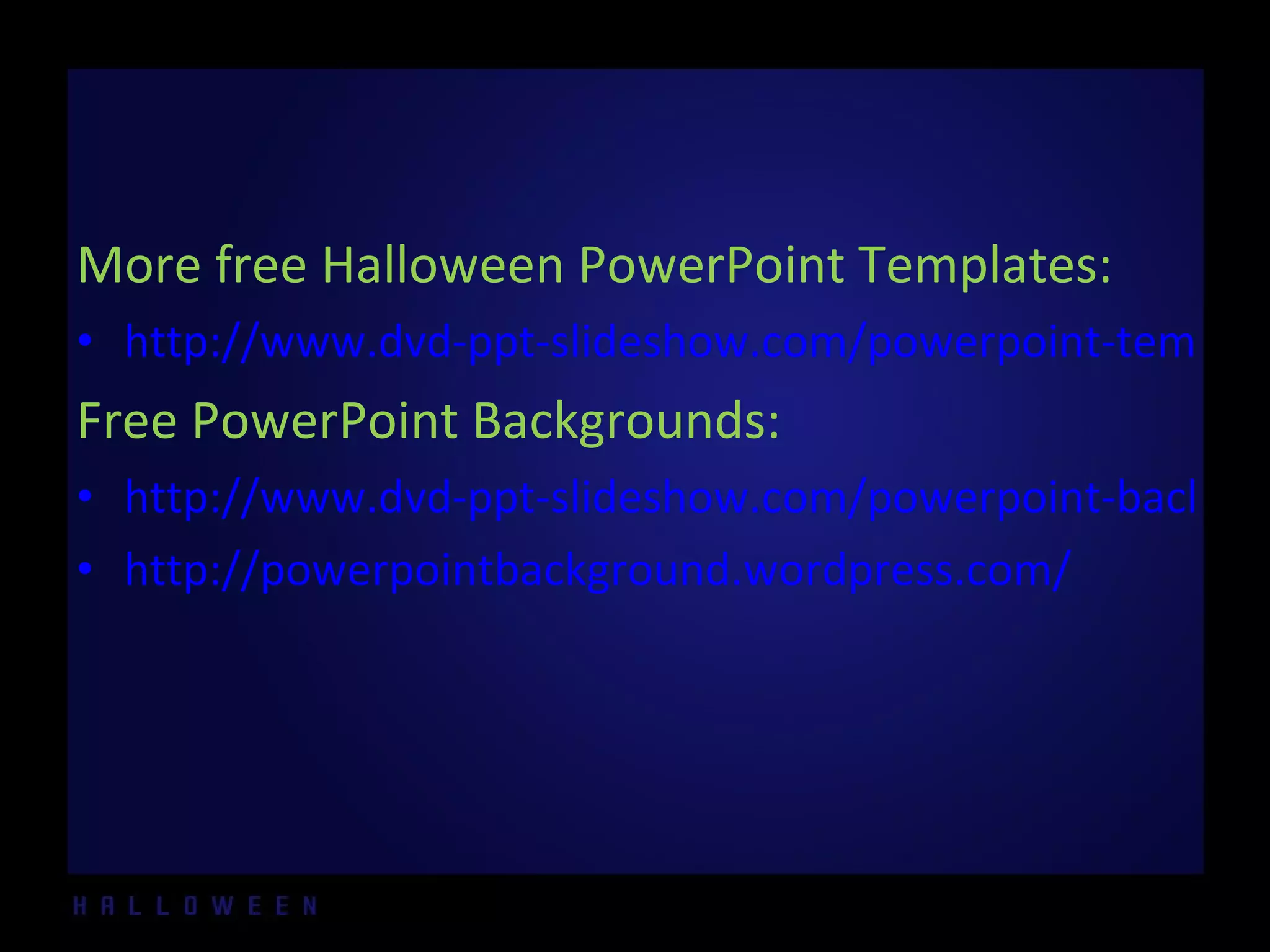 Free halloween powerpoint templates 10 ppt