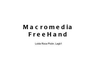 Macromedia FreeHand Loida Roca Pic ón. Lagb1 