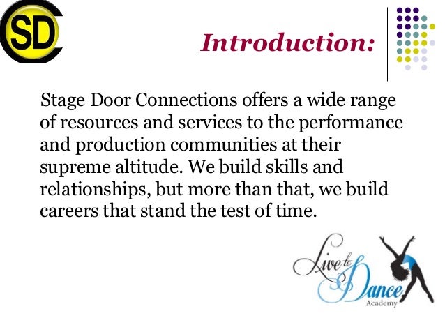 Free Happy Hour Dance Seminar By Stage Door Connections