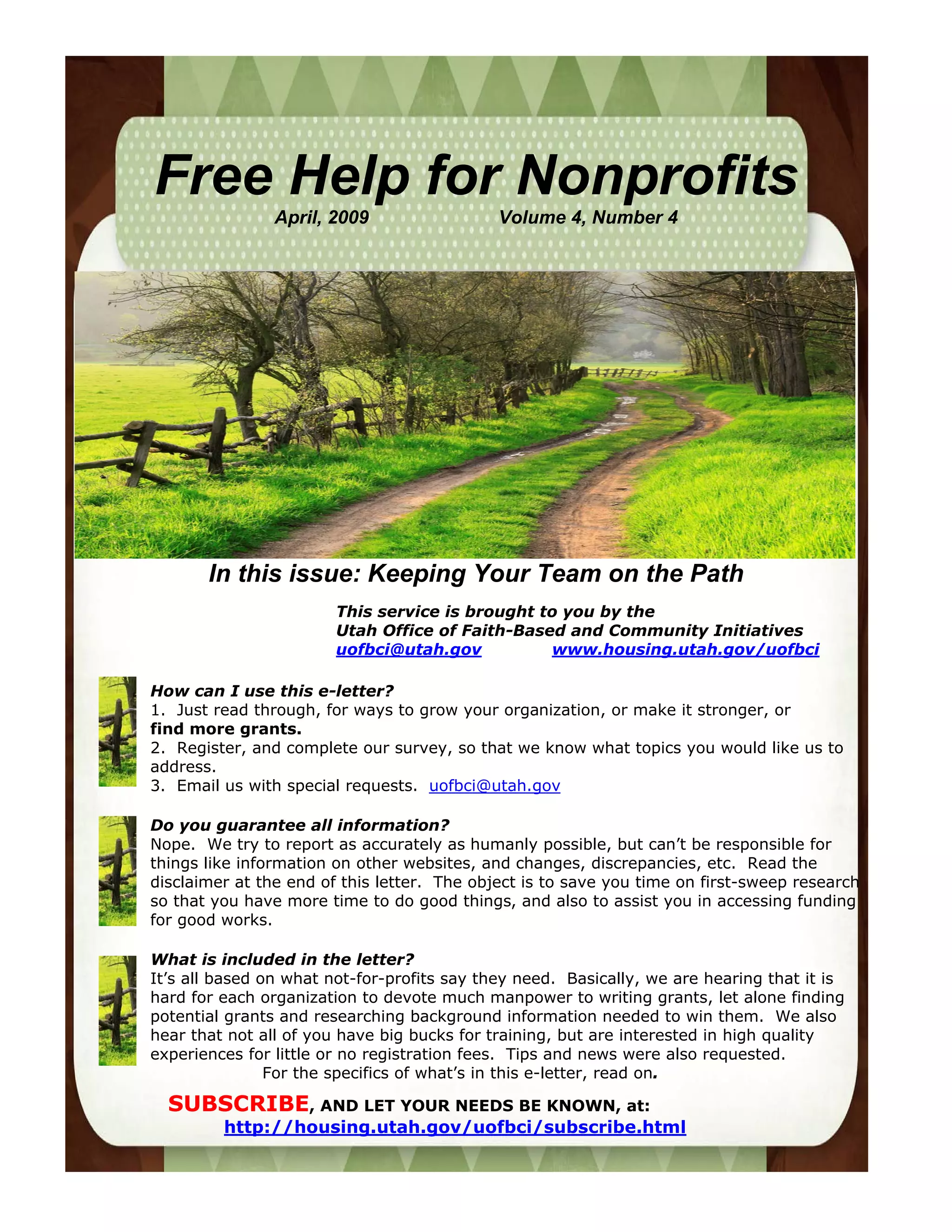 Free Help for Non Profits