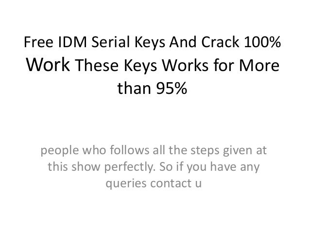 Idm serial numbers Idm serial numbers