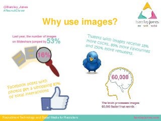 barclayjones.comRecruitment Technology and Social Media for Recruiters
@Barclay_Jones
#RecruitClever
Why use images?
 