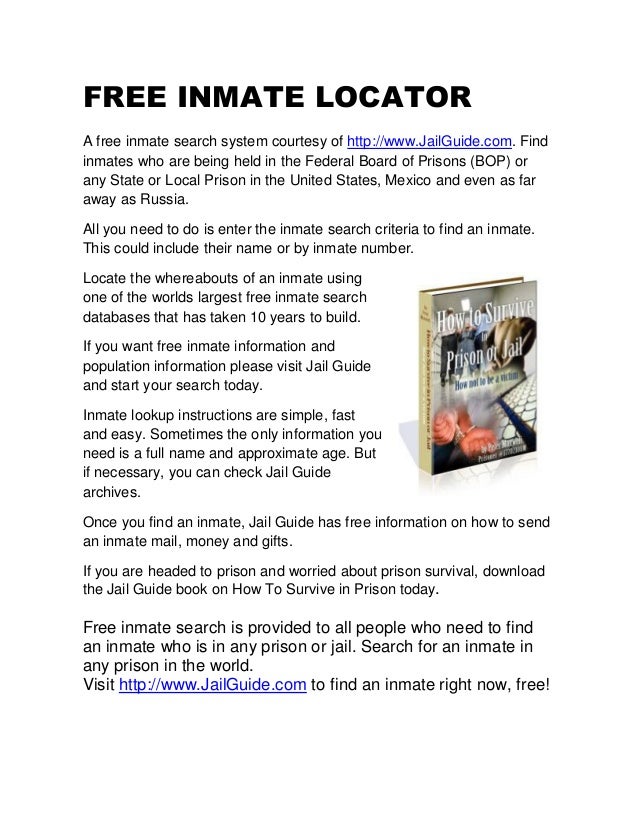 FREE INMATE SEARCH