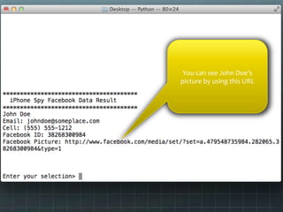 You	
  can	
  see	
  John	
  Doe’s	
  
picture	
  by	
  using	
  this	
  URL	
  
 