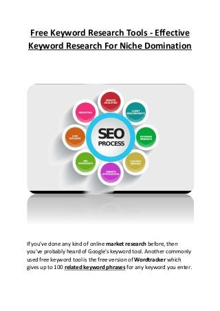 Free Niche Research Tools 2025