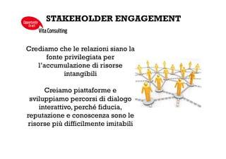 SVILUPPI IN CORSO
Giugno/Luglio 2013
INCORPORAZIONE
VitaConsulting
Opportunity
toact
COMUNICAZIONE
STRATETICA
FUSIONE
 
