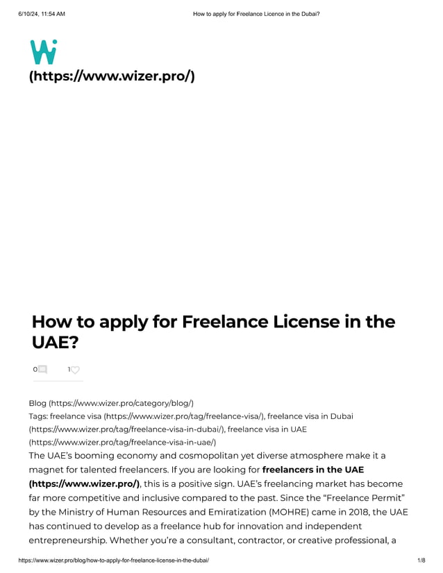 Apply for a freelance license in UAE Wizer PDF