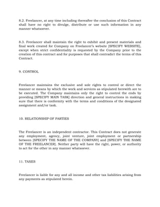 Photo inspiration: Freelance Worker Rights And Responsibilities Reference: Freelancer Contract