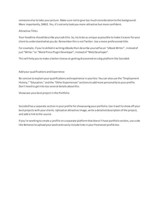 Freelancer profile | DOCX