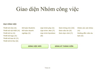 GiaodiệnNhómcôngviệcUsee.vnĐĂNG VIỆC MỚIĐĂNG KÝ THÀNH VIÊN