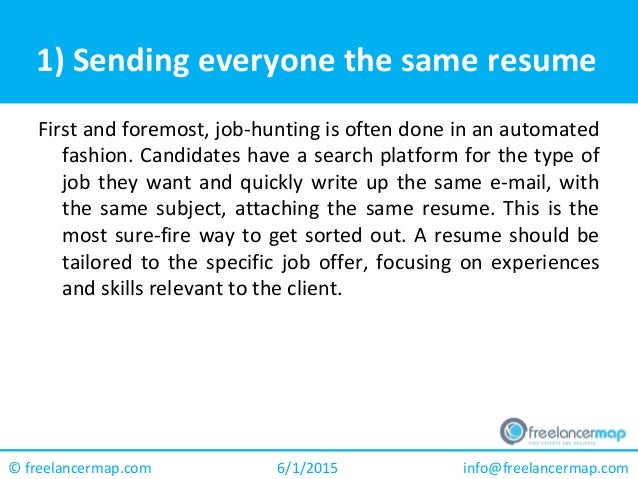 sending out resumes