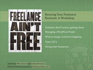 WCBHAM: Running your Freelance Business