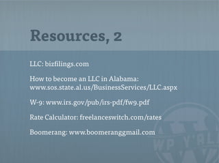 WCBHAM: Running your Freelance Business