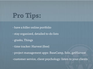 WCBHAM: Running your Freelance Business