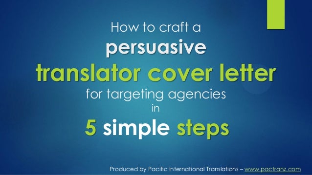 the proven 5 step formula to an effective translator cover letter