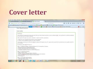 Cover letter
 