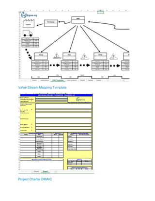 Value Stream Mapping Template
Project Charter DMAIC
 