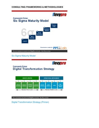 CONSULTING FRAMEWORKS & METHODOLOGIES
Six Sigma Maturity Model
Digital Transformation Strategy (Primer)
 