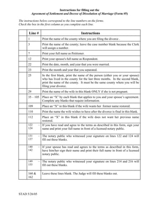 Free Legal Divorce Forms | PDF