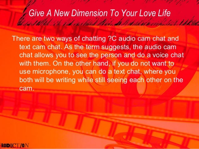 Free live cam chat room- an easy path towards a strong relationship slideshare - 웹