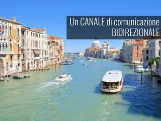 Un CANALE di comunicazione
BIDIREZIONALE
 