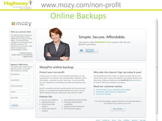 www.mozy.com/non-profit
  Online Backups
 