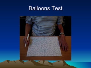 Visual Inattention Balloon Test Freeman diplopia visual field defects | PPT