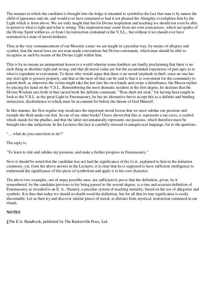 Freemasonry 086 The Moral Teachings Of Freemasonry - 