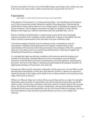 Entered Apprentice Handbook.pdf Freemasonry 134 the entered apprentice handbook | PDF