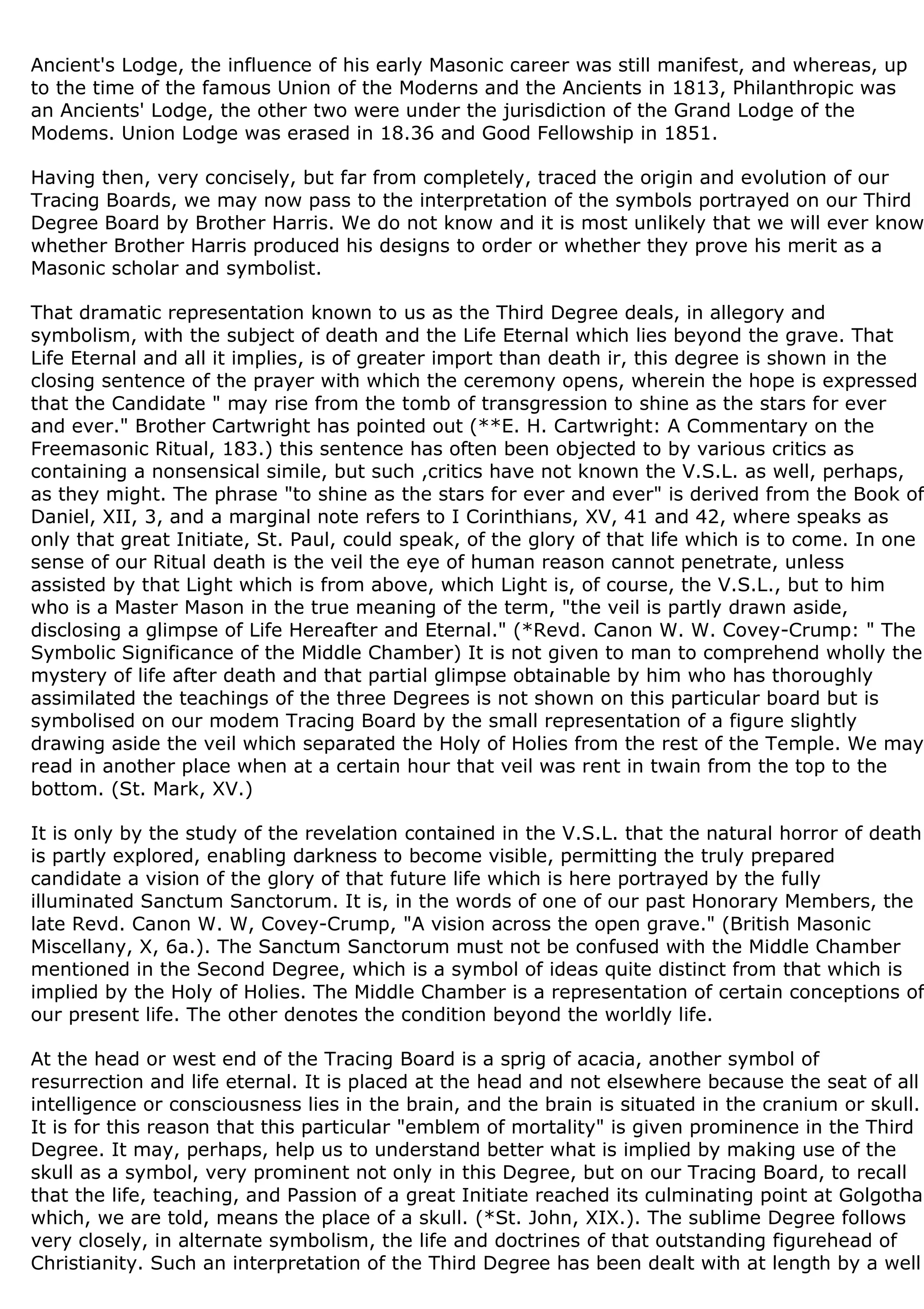 Freemasonry 157 an explanation of the third degree tracing board | PDF