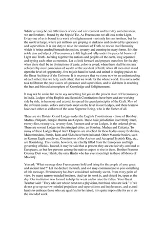 Freemasonry 190 the message and mission of masonry | PDF