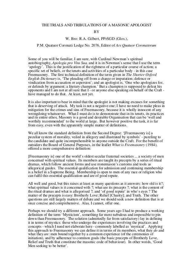 Freemasonry 197 the trials & tribulations of a masonic apologist