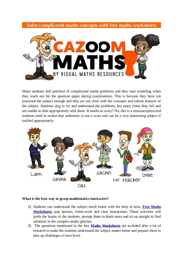 Mathsphere Free Sample Maths Worksheets