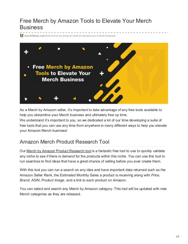 Free Merch By Amazon Product And Keyword Research Tools