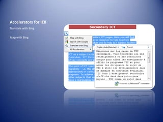 Accelerators for IE8Translate with BingMap with Bing