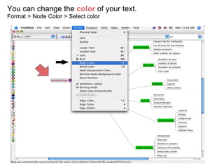 You can change the  color  of your text. Format > Node Color > Select color 