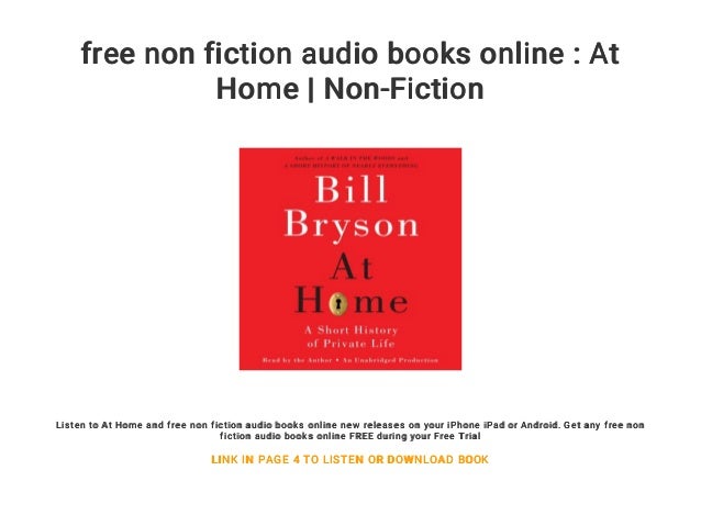 Free Non Fiction Audio Books Online At Home Non Fiction